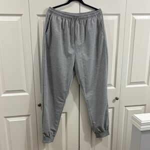 Heather Gray Elastic Waist Joggers